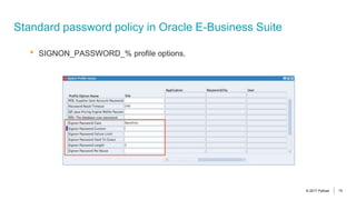 Password Policies in Oracle Access Manager. How to improve user ...