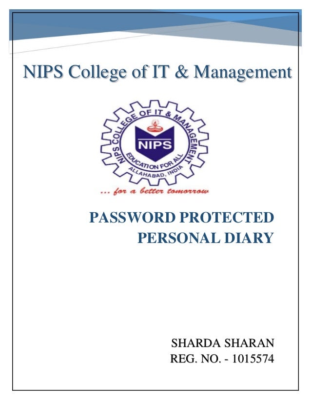 password protected diary free download