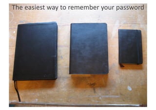 The	
  easiest	
  way	
  to	
  remember	
  your	
  password	
  
 