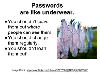 Passwords are like Underwear