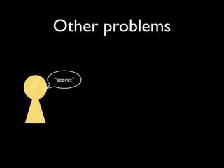 Other problems

“secret”
 