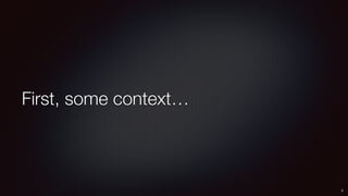 First, some context…
3
 