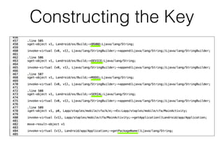 Constructing the Key
 