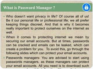 Password Vault Manager | PPTX