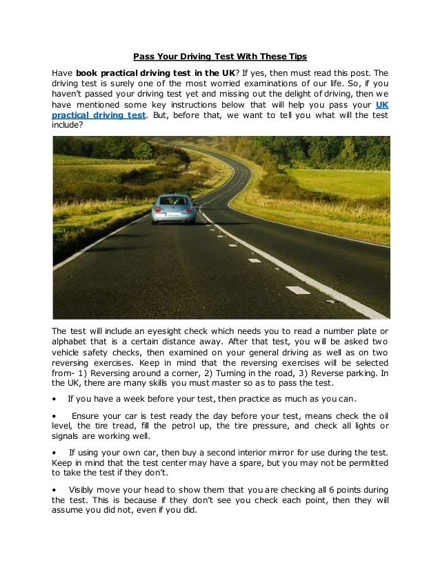 practical driving test