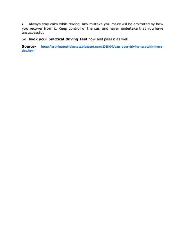 How To Pass Your Driving Test First Time Uk Tips And Tricks Youtube
