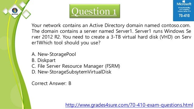 Microsoft 70 410 Actual Exam Question Answers Microsoft 70 410 Actual Exam Question Answers