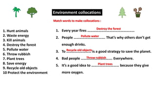 Simple Colligations Simple past + environment collocations | PPTX