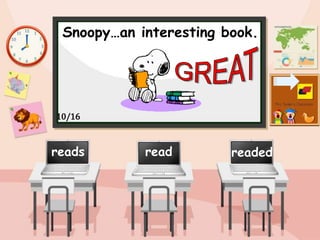 Snoopy…an interesting book.
readed
read
reads
10/16
 