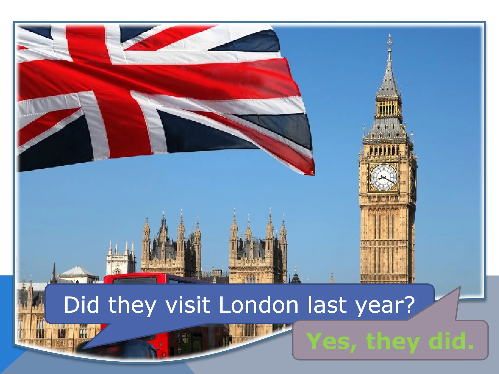 Did they visit London last year?
Yes, they did.
 