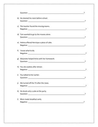 Past simple-tense-exercises 42-13.10. | PDF