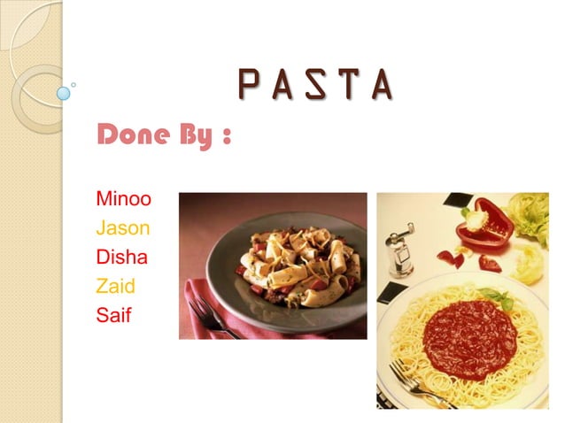 The Pasta Problem Ppt