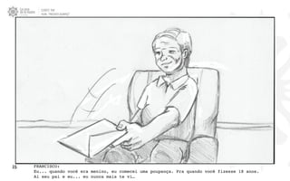 CLIENTE: TAM
FILME: “PRESENTE OLIMPICO”
19. FRANCISCO:
Eu... quando você era menino, eu comecei uma poupança. Pra quando você fizesse 18 anos.
Aí seu pai e eu... eu nunca mais te vi…
 