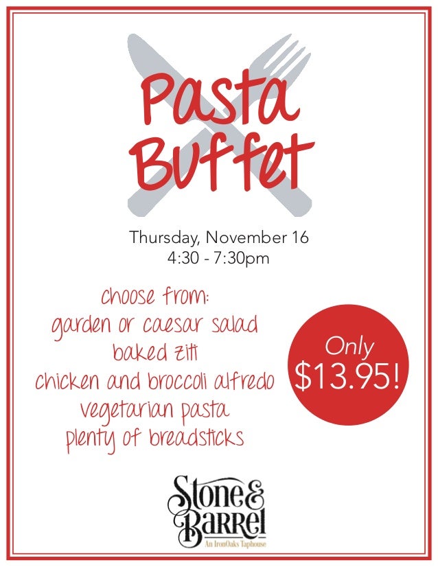 pasta buffet flyer buffet flyer