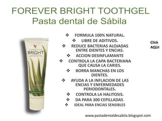 FOREVER BRIGHT TOOTHGEL Pasta dental de Sábila ,[object Object]