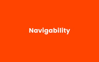 Navigability
 