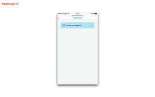 Pastanga UI
guillotina.plone.org
100%17:14G Mobile 100%17:14G Mobile
You are now logged in! "
 