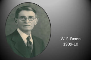 W. F. Faxon
1909-10
 