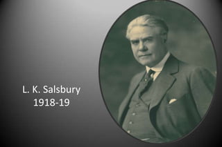 L. K. Salsbury
1918-19
 