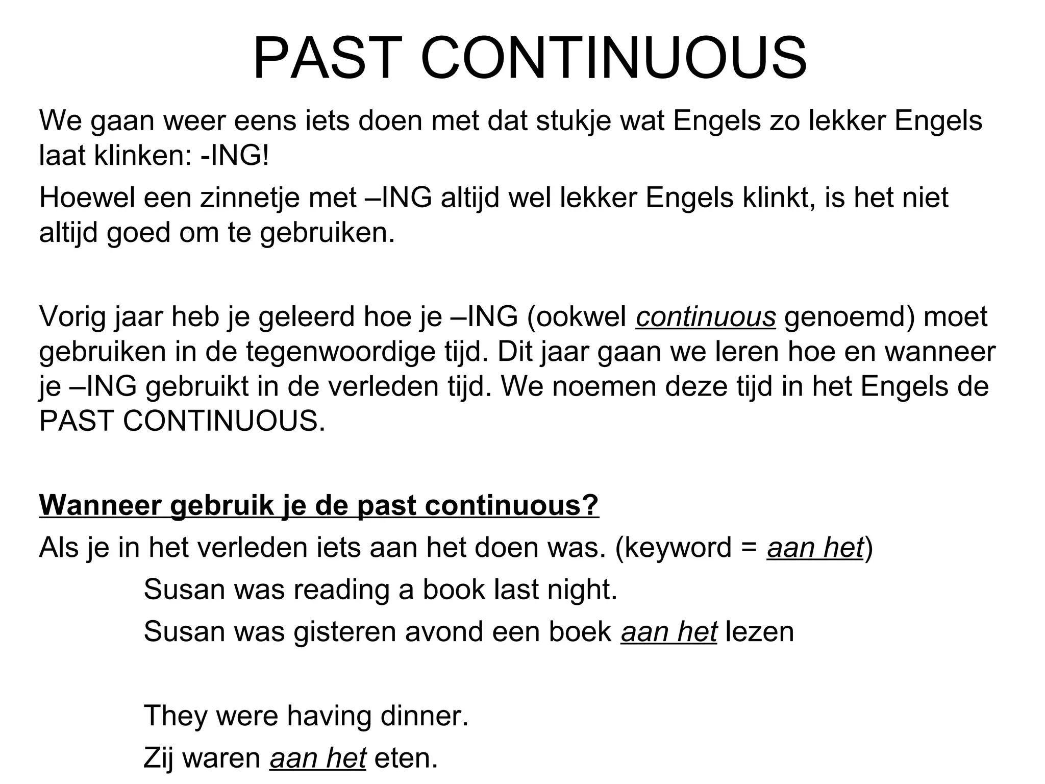 Past continuous | PPT
