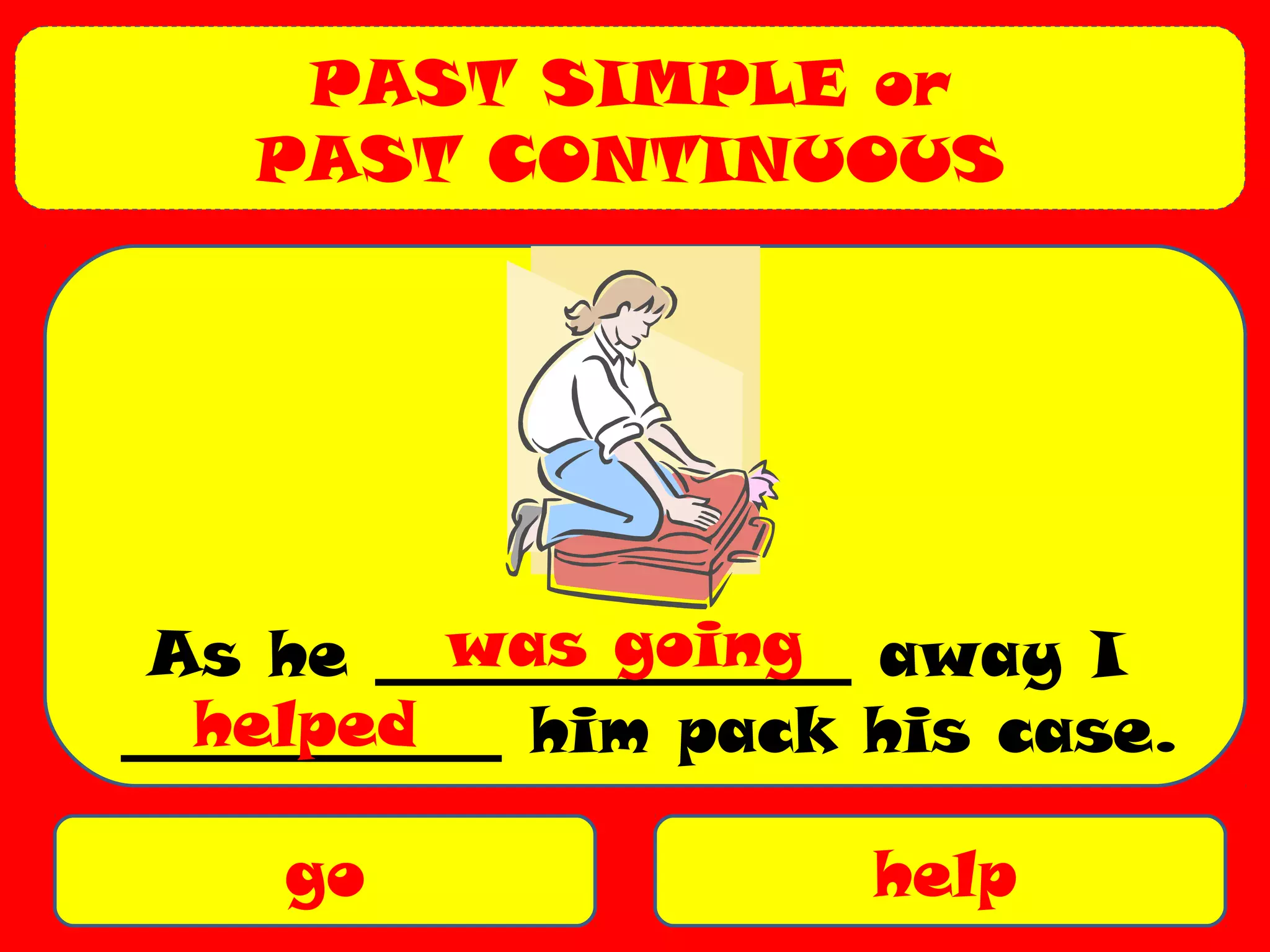 Past continuous and past simple game