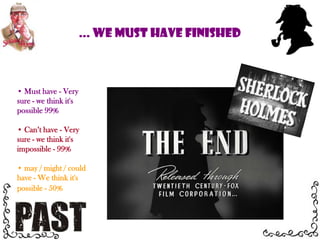  Can’t have - Very sure - we think it's impossible - 99%