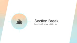 Section Break
Insert the title of your subtitle Here
 