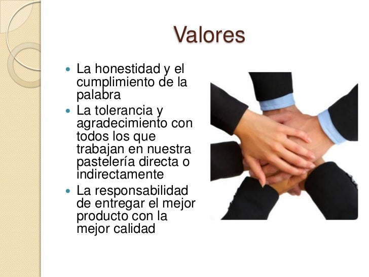 Valores de una repostería