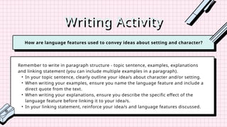 Pastel Lined English Language Features Analysis Close Reading Activity ...