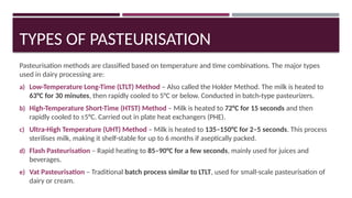 Ltlt Pasteurization Process and Milk Safety Steps | PPTX