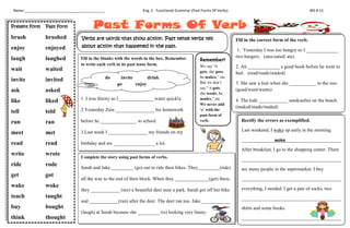 Past Form Worksheet 23.pdf a worksheet for the students of primary ...