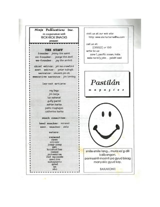 Pastilan Magazine No. 1