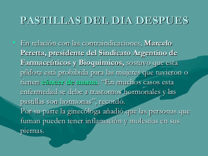 Liquido Preseminal Y Pastilla Del Dia Despues