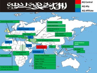 Muhammad Jamal
Group
Boko Haram
Ansar al Sharia Tunisia
AQAP
MILF
East Turkestan
Islamic Movement
Islamic Jihad Union
Islamic Movement of
Uzbekistan
Tehreek-e-Taliban Pakistan
Haqqani Network
Lashkar –e-Taiba
Afghan Taliban
Other Groups
(JEM, HUJI, HUM, etc
Abu Sayyaf
Jamal Is lamia
AQ Affiliate
AQ Central
AQ Ally
AQIM
Caucasus Emirates
Jabhat al- Nusrah
AQ CentralAnsar al-Din
Al-Mua’qi’oon Biddam
(who sign with blood)
Ansar al-Sharia Libya
Al Shabaab
Former Management Council
Ansar al Islam
AQI
Jamaah Ansharut
Tauhid
AQIS
 