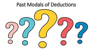 Past Modals of Deductions
 
