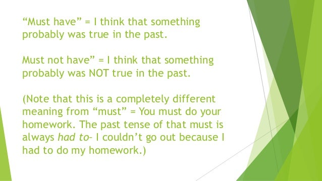 Past Modals