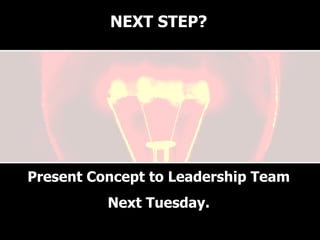 Why have a Pastoral Advisory Team? Present Concept to Leadership Team Next Tuesday. NEXT STEP? 