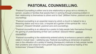 Pastoral Care And Counselling Slides | PPT