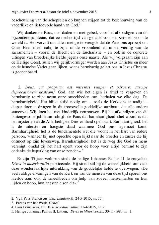 Pastorale brief 4-11-2015 Mgr. Echevarría,