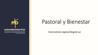 Pastoral y Bienestar
Vicerrectoría regional Bogotá sur
 
