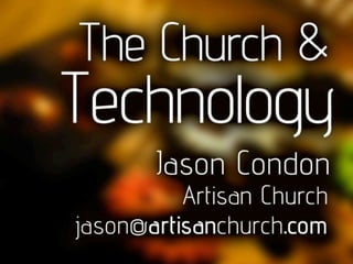PastorSpeak: The Church and Technology