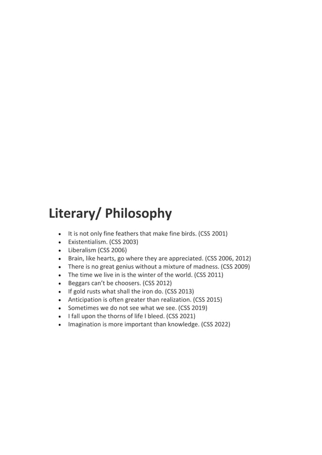 Css essay past paper analysis topic wise 2000 2024 docx