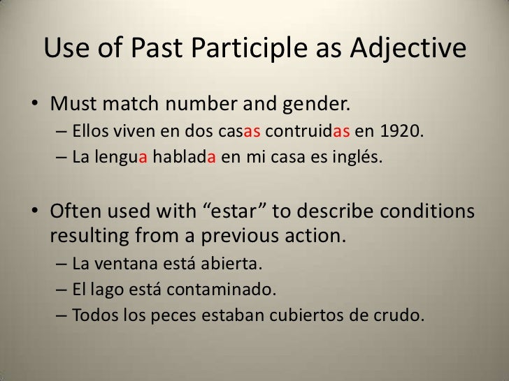 14 Past Participle As Adjective
