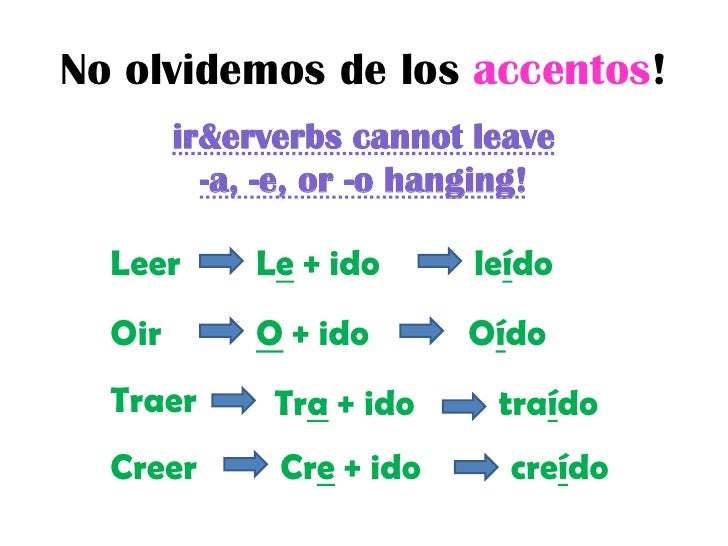 past participle spanish sentence examples