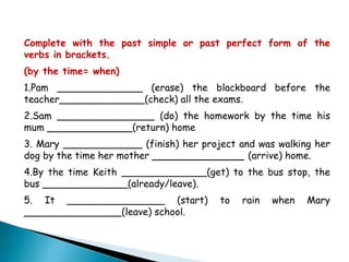 Past Perfect Using Before Past perfect; use and examples | PPT