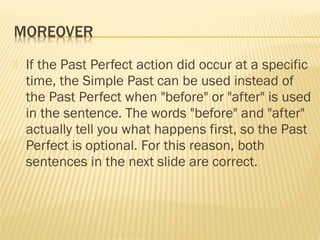 Past Perfect Using Before Past perfect (animated) | PPS