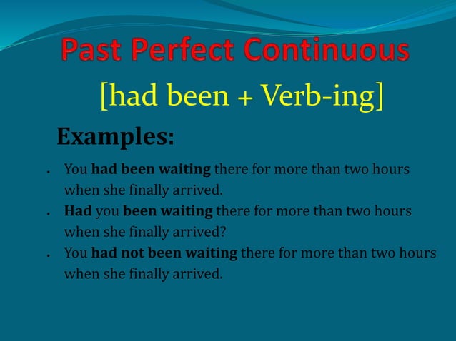 Past Perfect Continuous Tense | PPT