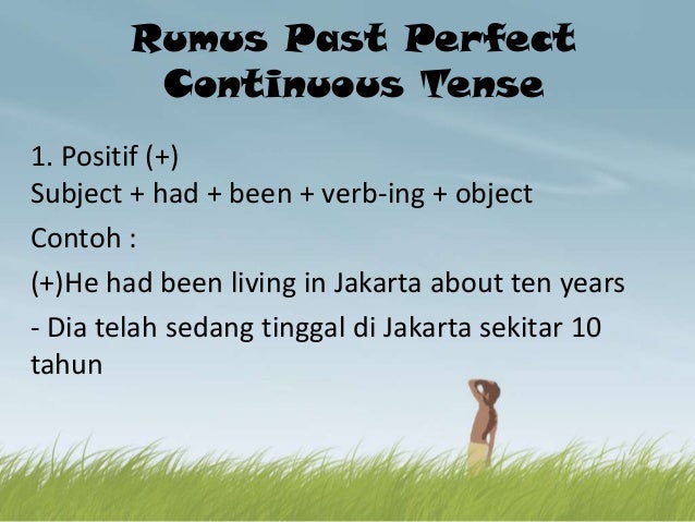 Past Perfect continuous tense