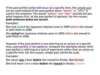 Past Perfect Using Before Past Perfect | PPTX