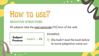 Mastering the Past Perfect Tense: Usage, Structure, and Examples | PDF